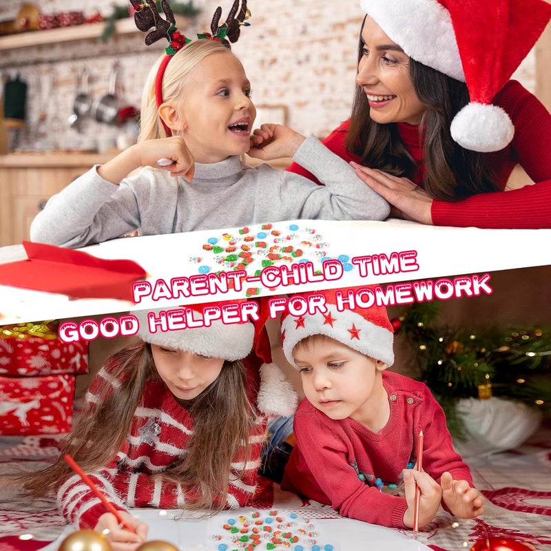 Wolpark 170 pcs Christmas Mini Erasers for Kids Bulk Tiny Cute Snowflake Christmas Tree Pencils Erasers Desk Pets for Xmas Classroom Rewards Winter Kids Prizes Party Favors Goodie Bag Stuffers - Image 3